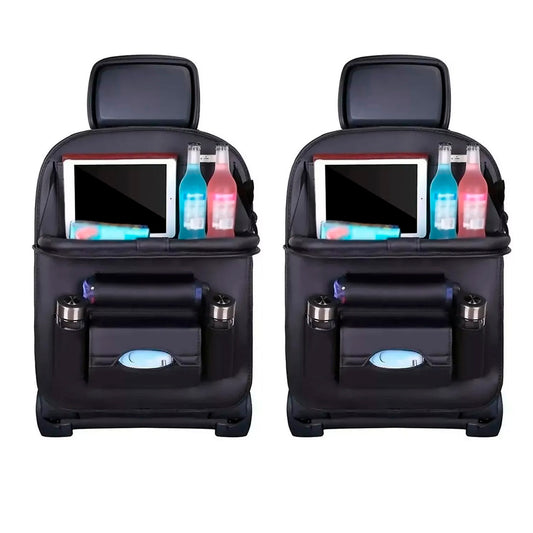 X2 Ecocuero Organizador Auto Respaldo De Asiento Portavasos