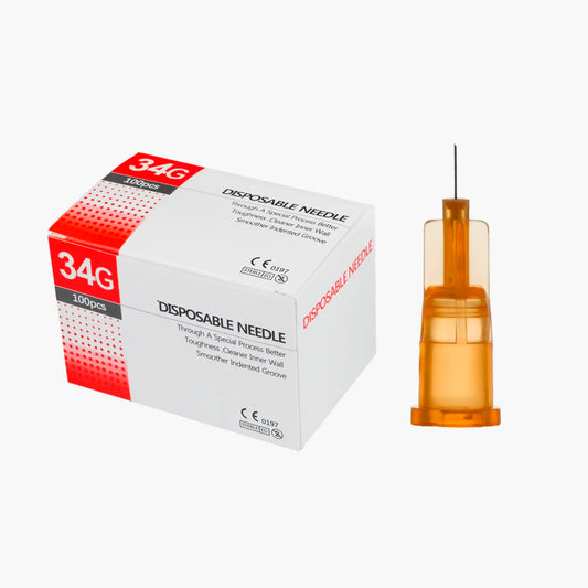 Agujas Hipodermicas 34g 4mm Mesoterapia Caja * 100 Unds.