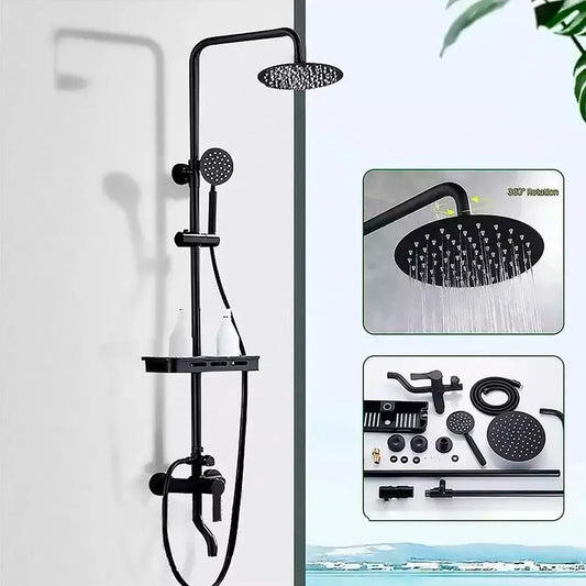 Ducha Columna Negra 2 en 1 incluye Monomando