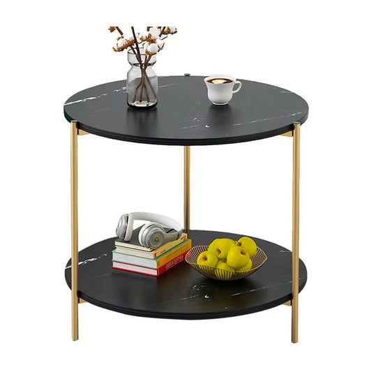 Mesa Lateral redonda diseño mármol 40cm Chic Home