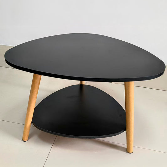 Mesa lateral auxiliar doble nivel negra60*60*42cm Chic Home