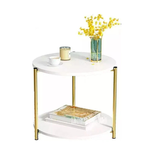 Mesa Lateral redonda diseño mármol 40cm Chic Home