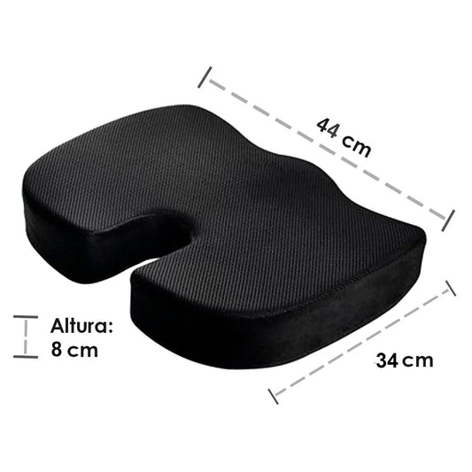Cojin Memoria Lumbar Ortopedico Para Asiento Silla