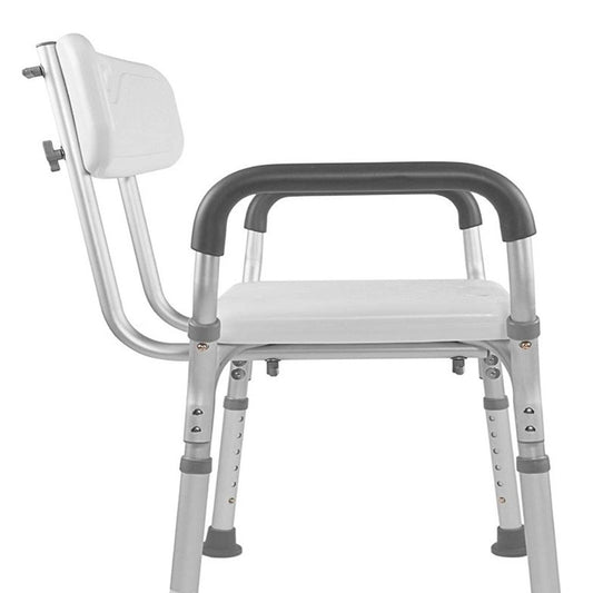 Silla para ducha con apoya brazos