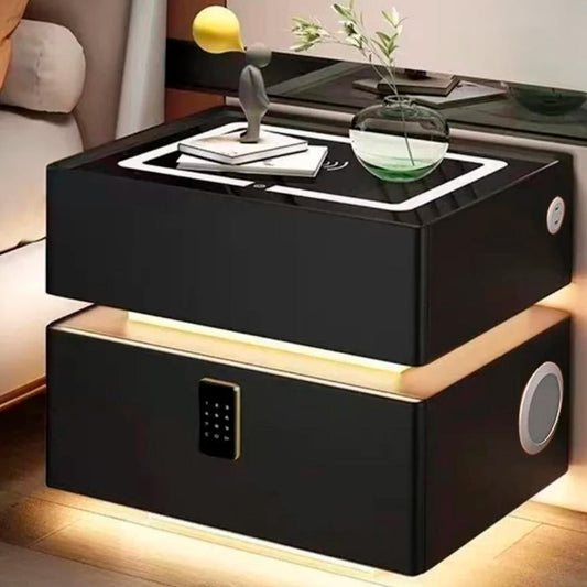 Velador 2 Niveles Con Cargador Inalambrico Parlante 50x48x40 ChicHome