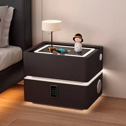 Velador 2 Niveles Con Cargador Inalambrico Parlante 50x48x40 ChicHome