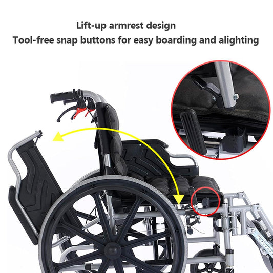 Silla De Ruedas Bariátrica 55 Cm Reforzada