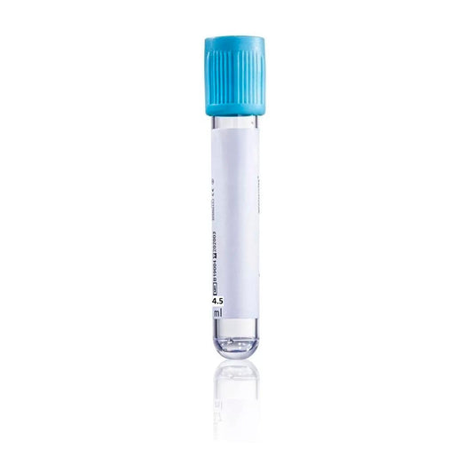 Tubo Tapa Celeste 4,5ml ( Citrato De Sodio 3,2% ) 100 Tubos
