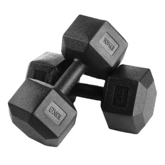 Par Mancuernas Hexagonales Caucho 10 Kg Boost Fitness