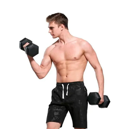 Par Mancuernas Hexagonales Caucho 7.5 Kg Boost Fitness