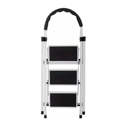 Escalera 3 Peldaños Plegable Metálica Antideslizante