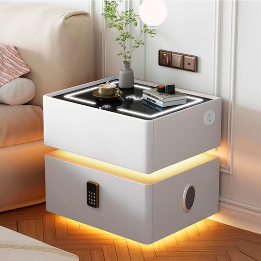 Velador 2 Niveles Con Cargador Inalambrico Parlante 50x48x40 ChicHome