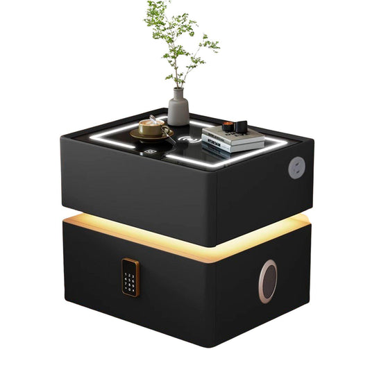 Velador 2 Niveles Con Cargador Inalambrico Parlante 50x48x40 ChicHome