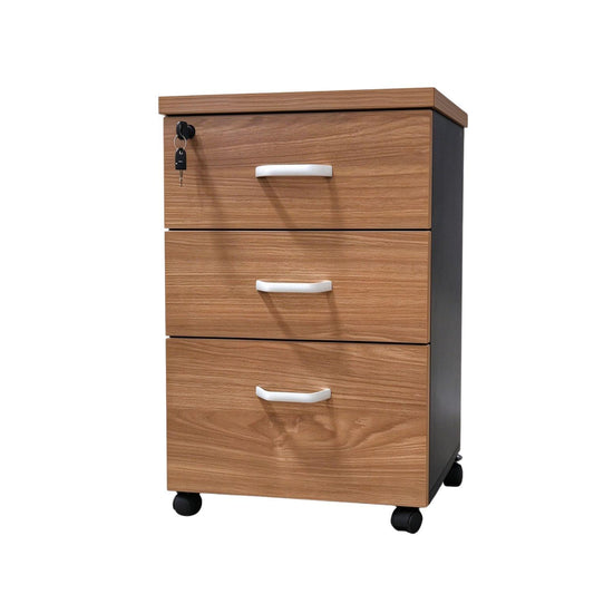 Gabinete Oficina 3 Cajones Con Ruedas y Llave Chic Home