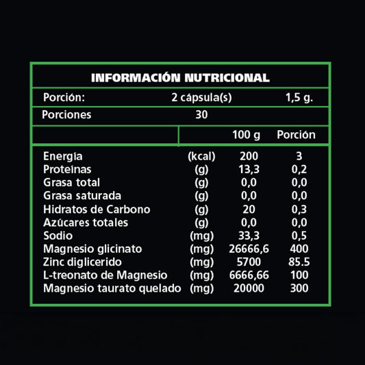 Triple Magnesio + Zinc 60 Cápsulas Be Healthy