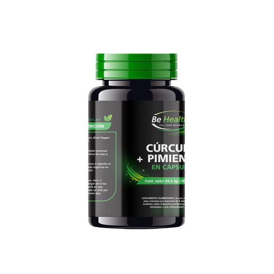 Cúrcuma Pimienta Negra Be Healthy 90 Cápsulas
