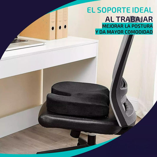 Cojin Memoria Lumbar Ortopedico Para Asiento Silla