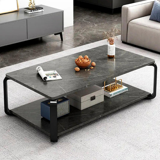 Mesa rectangular doble nivel marmolada ChicHome