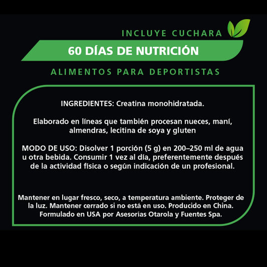 Creatina Monohidrato Be Healthy 300 g Sin Sabor