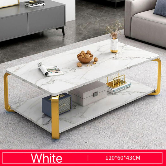 Mesa rectangular doble nivel marmolada ChicHome