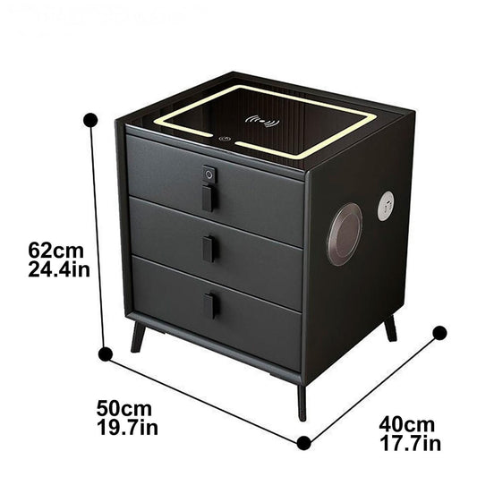 Velador con cargador inalambrico, LED y parlantes Chic Home