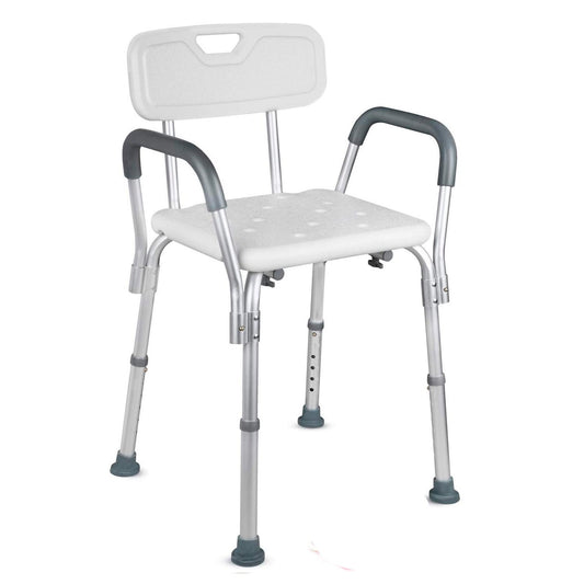 Silla para ducha con apoya brazos