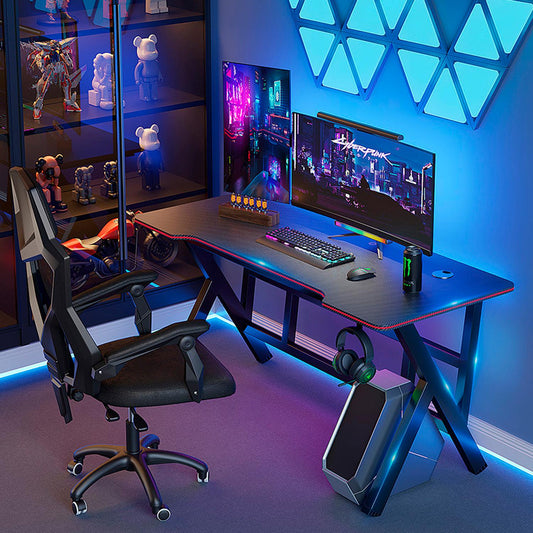 Escritorio Gamer Profesional Negro/Rojo Chic Home