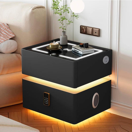 Velador 2 Niveles Con Cargador Inalambrico Parlante 50x48x40 ChicHome