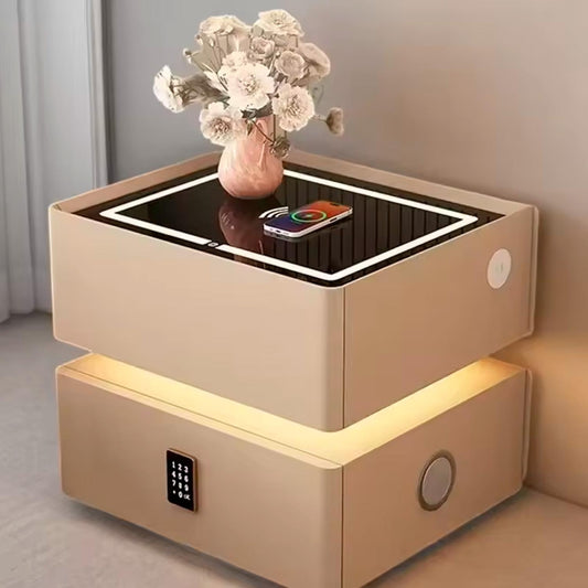 Velador 2 Niveles Con Cargador Inalambrico Parlante 50x48x40 ChicHome