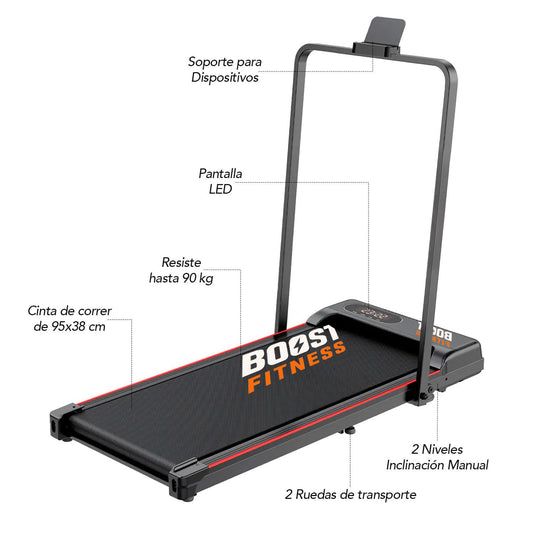 Trotadora Boost Fitness  LED 2.0HP 10km/hr F7