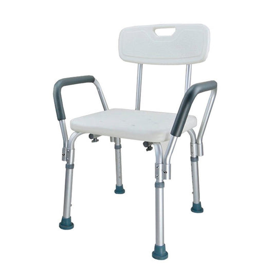 Silla para ducha con apoya brazos