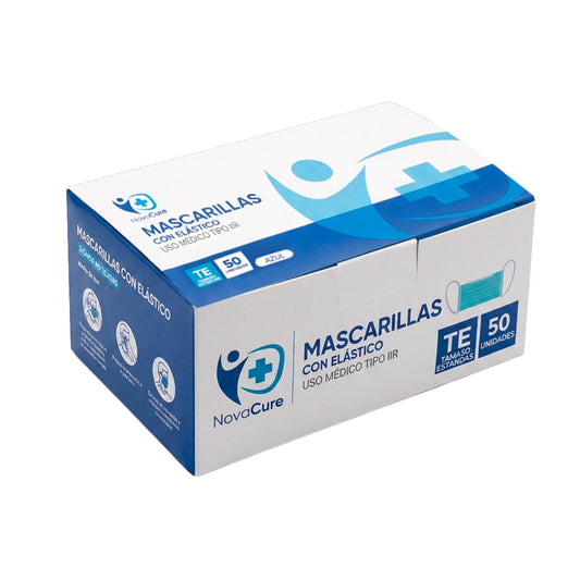 Mascarilla 3 pliegues grado Médico x 50 unidades