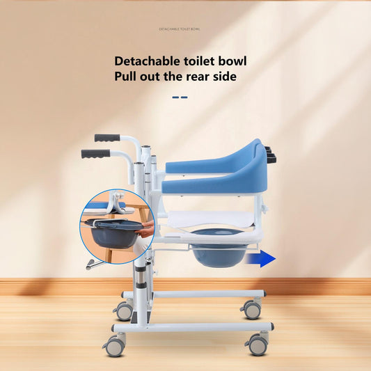 Silla de Baño y Traslado Multifuncional con Pedal