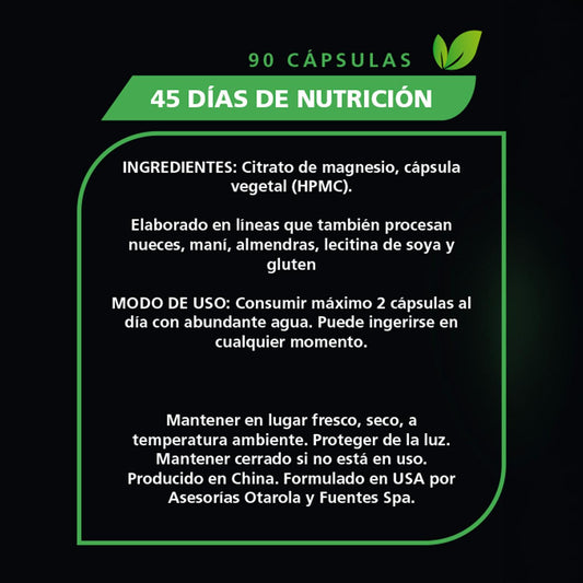 Citrato De Magnesio 90 Cápsulas Be Healthy